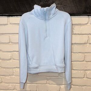 All in motion bay blue sweater super soft semi cropped size XL(14) girls.